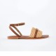 Gaudi Brown Rafia Sandals