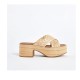 Gaudi Natural Braided Raffia Sandals