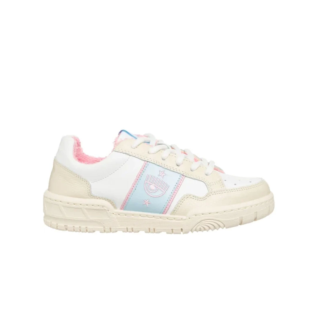 Chiara Ferragni White-Multicolor Sneakers