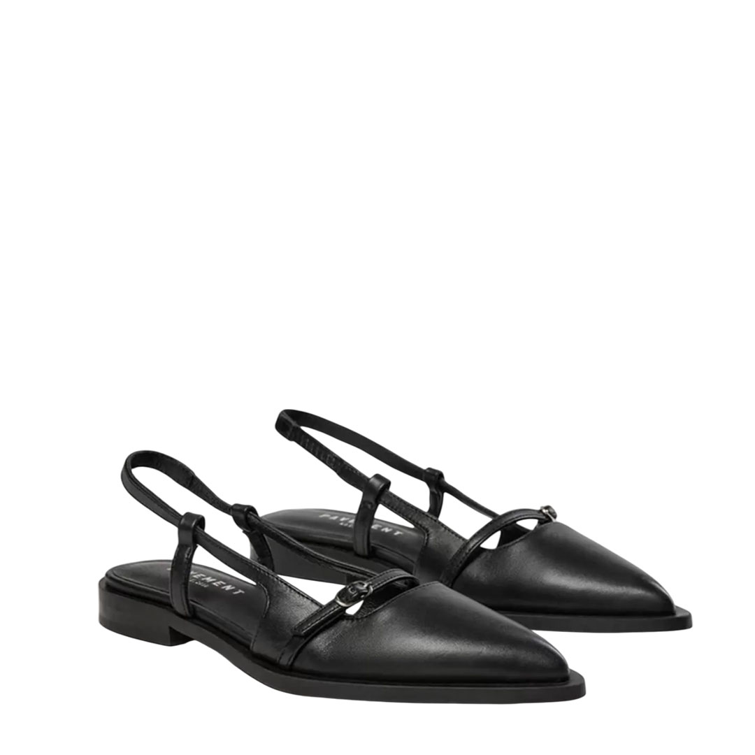 Pavement Sonja Black Slingback Ballerinas