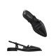 Pavement Sonja Black Slingback Ballerinas