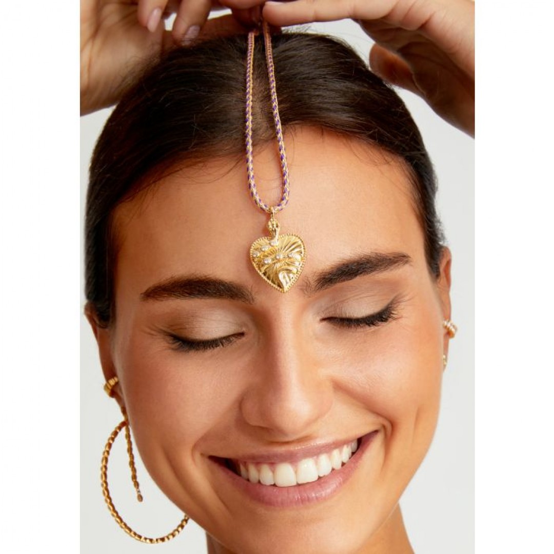 Mya Bay Tendre Poison Purple/Gold Necklace