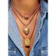 Mya Bay Tendre Poison Purple/Gold Necklace