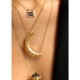 Mya-Bay Big Moon Gold Necklace
