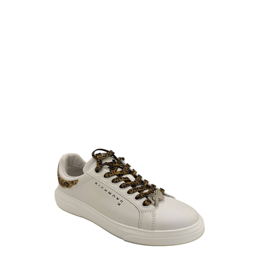 John Richmond White Leopard Sneakers 