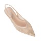 Sante Beige-Gold Slingback Pumps