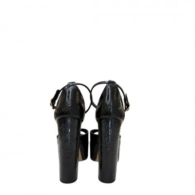 Sante Croco Black Sandals