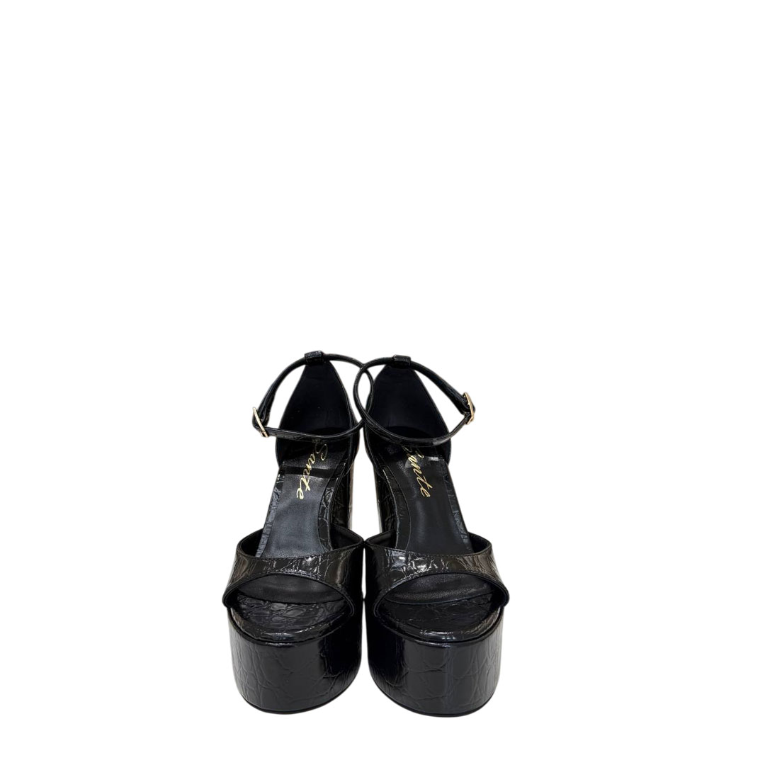 Sante Croco Black Sandals