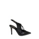 Sante Croco Black Sling-Back Pumps