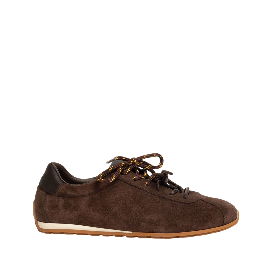 Sante Dark Brown Suede Sneaker