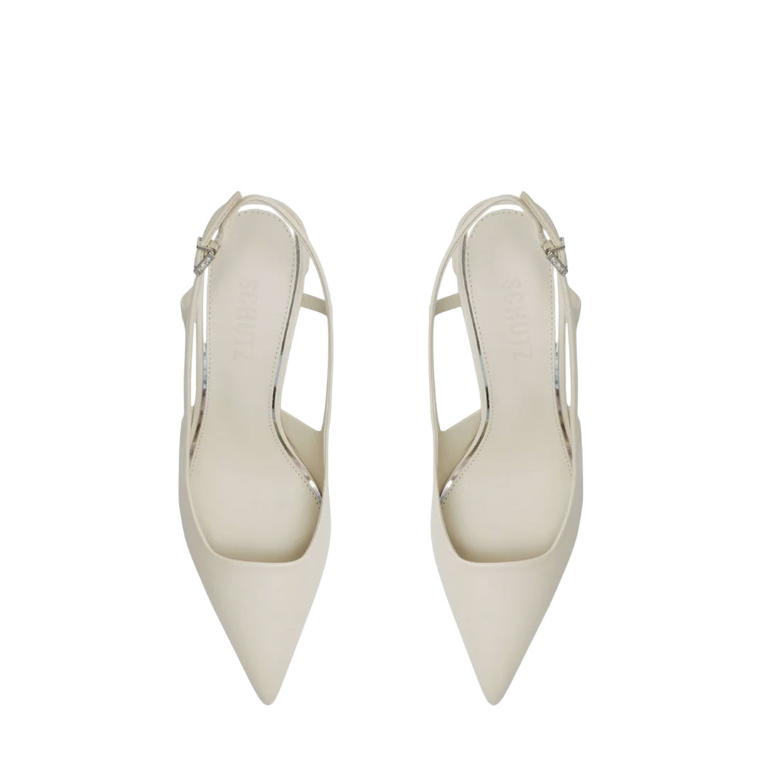 Schutz Off-White Sling-back